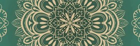 Quadro su tela – Mandala su sfondo turchese