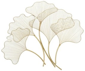 Pannello Decorativo In Ferro A Fiori Glam Leaf 79x5x68 Cm Oro