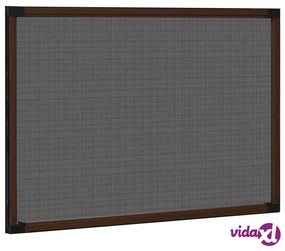 vidaXL Zanzariera Allungabile per Finestre Marrone (100-193)x75 cm
