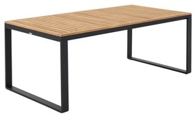 Tavolo da pranzo per giardino NATERIAL in alluminio con piano in teak teak naturale per 8 persone 100x200cm