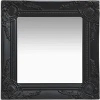 Specchio da Parete Stile Barocco 40x40 cm Nero 320307