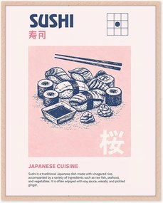 Stampa digitale incorniciata fatta a mano Sushi