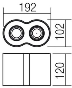 Redo 01-1309 - Faretto KATO 2xGU10/35W/230V