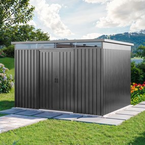 PRIMEYARD Casetta da giardino 260 x 200 cm, grigio perla - (GFPV01012)