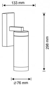Applique da esterno SPECTRA 1xE27/10W/230V IP44