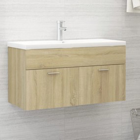 Mobile Sottolavabo Rovere Sonoma 90x38,5x46cm Legno Multistrato /