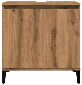 Mobile lavabo rovere artigianale 58x33x60 cm legno multistrato