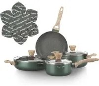 Batteria pentole 10 pezzi scritta Cooking Therapy