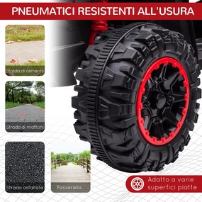 Mini Quad Elettrico per Bambini 12V Fari a LED Rosso...