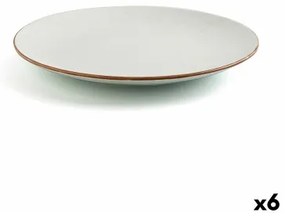 Piatto da pranzo Ariane Terra Beige Ceramica Ø 31 cm (6 Unità)