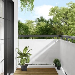Paravento Da Balcone Bianco 90x700 Cm 100% Poliestere Oxford /