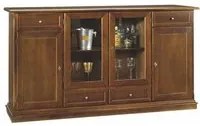 Madia credenza 4 porte legno tinta noce l.205 p.49 h.113