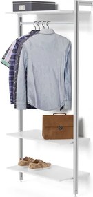Kit cabina armadio Project Kit Ingresso Classic in alluminio 95 x 220 x 50 cm bianco/anodizzato