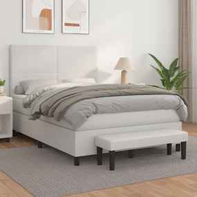 Giroletto A Molle Con Materasso Bianco 140x190 Cm İn Similpelle /