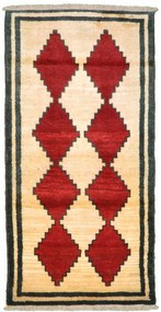 Gabbeh Tappeto persiano 100x190 Beige (Iran) Annodato A Mano