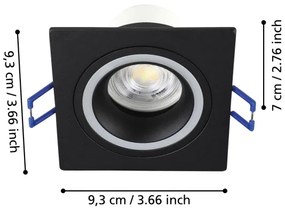 Eglo 900763 - LED RGBW Lampada da incasso dimmerabile CAROSSO-Z 4,7W/230V nero