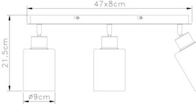 Globo 15465-3 - Faretto HADERA 3xE27/15W/230V