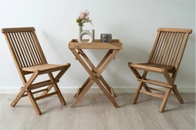 Tavolino di servizio da esterno in teak massiccio 29x39 cm Ronda – House Nordic