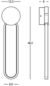 Zambelis 23102 - Applique a LED dimmerabile LED/13W/230V 3000K oro