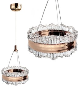 Lampadario a Sospensione in Cristallo LED LHJ099-CP GOLD