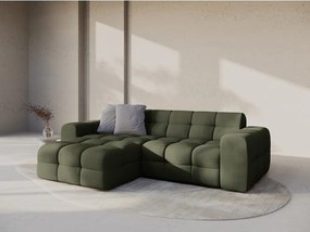 Divano angolare verde (con penisola a sinistra/con chaise lounge) Kendal – Micadoni