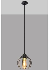 Lampadario a sospensione con filo STARLIGHT 1xE27/15W/230V nero/oro