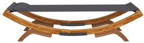 Lettino prendisole 100x188,5x44 cm in legno curvato antracite