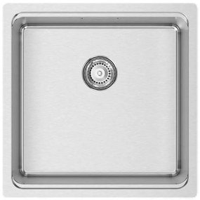 Lavello 1 vasca RODI Una 40 inox L 44 x L 44 x P 20 cm argento