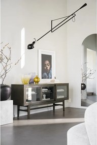 Vetrina marrone in rovere con ante scorrevoli 170x75 cm Hazelton - Rowico