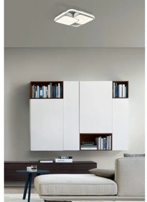 Plafoniera LED design Yanira, bianco 50x50 cm, luce con 3 temperature di colore dimmerabile NOVECENTO