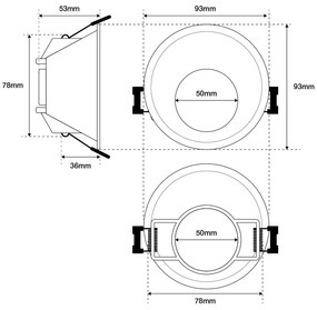 Faretto da Incasso Rotondo Policarbonato Foro Ø85mm Luce Asimmetrica per GU10