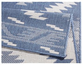 Tappeto da esterno blu e crema , 80 x 250 cm Malibu - NORTHRUGS