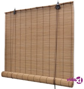 vidaXL Tenda Avvolgibile in Bambù 80x220 cm Marrone
