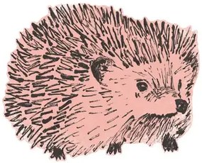 Sian Zeng Adesivo murale Hedgehog - Pink