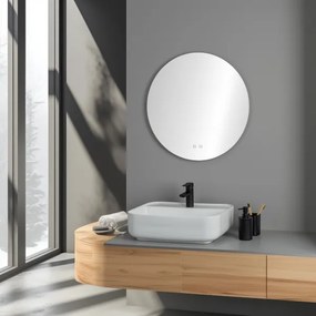 Brilagi - Specchio riscaldato a LED dimmerabile con retroilluminazione DEMI ECO LED/12W/230V Ø 60 cm IP44