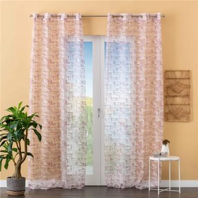 Tenda Arredo Confezionata Linea Oro Mosaic  Colore Rosa, Dimensioni e Misure cm 140x280