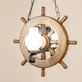 Brilagi - Lampadario a sospensione con catena TIMONA 2xE14/40W/230V faggio/noce