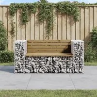 Panca da Giardino Design Gabbione 143x71x65,5cm Pino Impregnatocod mxl 103170