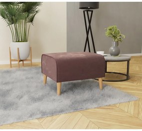 Pouf in velluto rosa Carole - Ropez