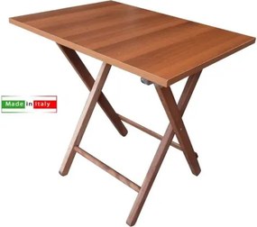 Tavolo baby pieghevole richiudibile con piano in formica 45X60 NOCE