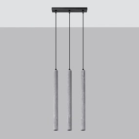 Sollux SL.1272 - Lampadario a sospensione con filo PASTELO 3xG9/8W/230V calcestruzzo