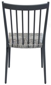 GARDENIA - sedia da giardino in alluminio e rattan sintetico impilabile