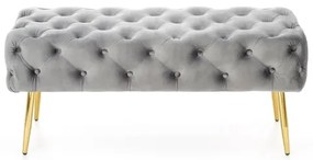 Panca trapuntata ATHENA 40x100 cm grigio/oro