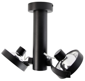 Faretto moderno nero regolabile a 2 luci - Goes