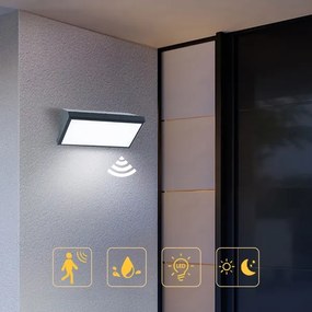 Brilagi - Lampada da parete LED esterna con sensore TRIANGLE LED/20W/230V antr.