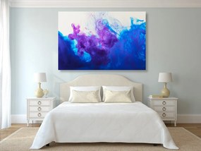 Stampa su tela – Inchiostro in sfumature blu-viola