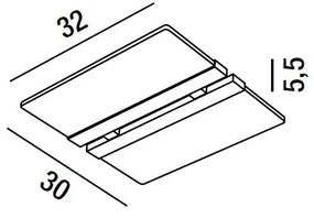 Plafoniera in metallo verniciato bianco