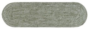 Tappeto ovale tessuto a mano verde 200x60 cm