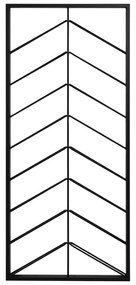 Portabottiglie in metallo nero da parete 16 bottiglie 70x160x6 cm Malbeo - Light &amp; Living