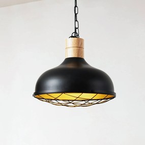 Lampada a sospensione Olbi Lindby, dimmerabile, Nero, Soggiorno / Sala da pranzo, Metallo, Campagna / Rustiche, Lampada a sospensione